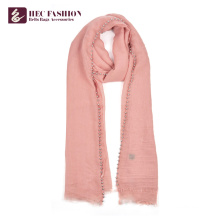 HEC Chinese Popular Cheap All Season Pink Polyester Women Uniform Scarf